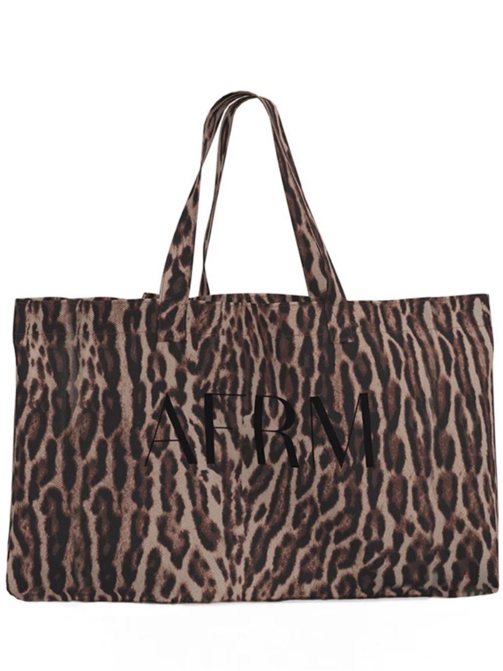 AFRM Leopard-Print Tote in Brown and Black